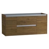 CAISSON TESSY 2 PORTES + 2 TIROIRS VIEUX CHENE 120X55X45CM
