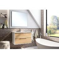 Meuble salle de bain DUOX blanc/bois 80x45x45cm