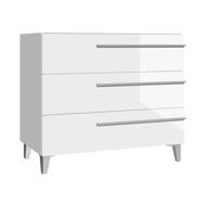 MEUBLE 3 TIROIRS TIFFANY BLANC L.100CM P.46CM H.80CM