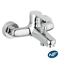 MITIGEUR BAIN/DOUCHE MURAL ULTIMA CHROME BRILLANT NF