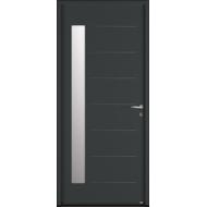 Porte d'entrée acier ABSCISSE EVO gr 7016 texturé 215x90cm DP D120 alu
