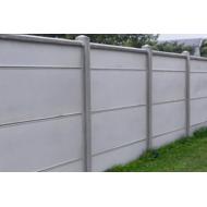 Poteau interm&eacute;diaire &agrave; feuillure 12x12cm 275 cm gris b&eacute;ton