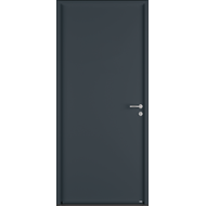 Porte de service acier PSA1 gris 7016 texturé 215x90 GP dormant alu 54
