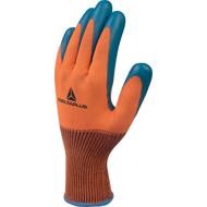 Gant de manutention 100% polyester Orange/gris milieu humide T.9
