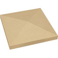 CHAPEAU PILIER POINTE DIAMANT 40X40X4CM TON PIERRE