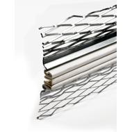 Profil joint de finition U métal déployé +jonc PVC naturel 10mm 3m