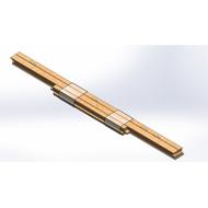 Huisserie bottelée bois dur 117x54 tech+ 204x83cm GP 3 paum.+joint