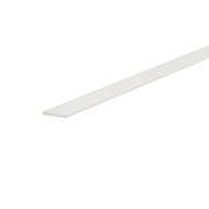 Chant plat PVC arêtes vives blanc 2x30mm 2,40m