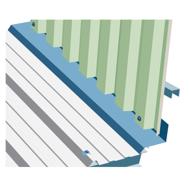 Rive solin laquée HACIERCO 100X161mm 75/100 2,10m 7022 graphite