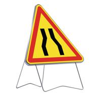 Panneau de signalisation AK3 1000 T1 CHAUSSEE RETRECIE + pied 9kg