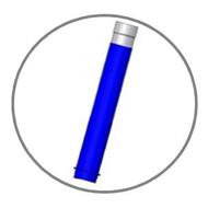 Tube allonge PVC embase carrée pour robinet OPERA H.0,82m Ø90