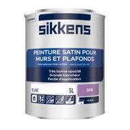 Peinture pour murs et plafonds satiné blanc 5L