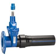 Vanne bride/PE100 AVK DN200 FAH PE Ø225 ISO PN10 carré 30x30