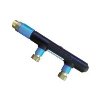 Nourrice en ligne PEHD filetage 26/34 3x taraudage 20/27 120mm