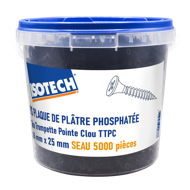 VIS PLAQUE DE PLATRE TTPC Ø3.5X25MM SEAU 5000
