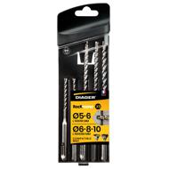 Foret béton SDS + ROCK FASTER L110 Ø5-6 L160 Ø6-8-10 MM coffret 5