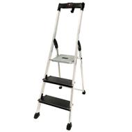 Escabeau 4 XL 3 marches + porte seau alu