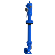 POTEAU INCENDIE D'ASPIRATION PEGASE 2 TYPE H DN100 H.1,00M BLEU