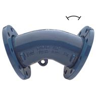 Coude fonte GS bride mobile DN100 45°-1/8 ISO PN10-16 AVK