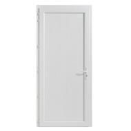 Porte de service PVC blanche 200x90 GP dormant 60 seuil alu