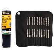 Foret béton SDS + Ø6/8/10/12/14mm ROCKFASTER trousse 10