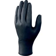 Gant jetable nitrile non poudré Noir 6 boite 100