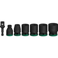 COFFRET DE DOUILLES PRO IMPACT + ADAPTATEUR, 1/2', STANDARD, 7 PIECES