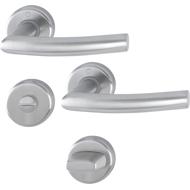 Poignée de porte rosace ALTA COEUR F69 mat inox 37-42 condamnation