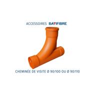CHEMINEE DE VISITE BATIFIBRE PP SN4 SORTIE DN 110 Ø90