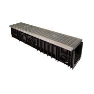 CANIVEAU ATOUT PRO FEUILLURE ACIER 100X100 1M B125 GRILLE GALVA 30X10