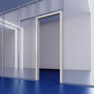 Kit habillage pour porte simple SCRIGNO XPRESS 630à1030 blanc CL95/100