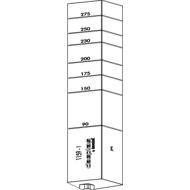 Coin extérieur ATOUT PRO PVC noir 012 300mm ref 1159