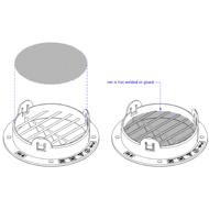 Grille de ventilation ATOUT PRO PVC blanc 003 Ø68mm ref 149