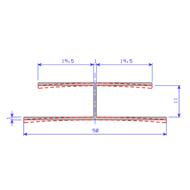 Profil de jonction ATOUT PRO PVC gris anthracite 072 4,00m ref 108