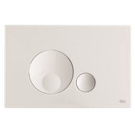 double chasse 3/6l GLOBE blanc brillant 23x3x15cm