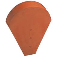 Fronton faitière conique 1/2 ronde PM FOND ROUGE