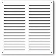 Grille à persiennes 200x200mm avec moustiquaire alu blanc