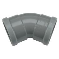 Coude PVC assainissement CR8 Ø125 femelle-femelle 45°