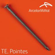 POINTE TPO FRANCAISES TETE PLATE Ø5X125MM ACIER BOITE 5KG