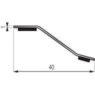 SEUIL DE 2 NIVEAUX ADHESIFS PRESTO INOX BRILLANT 10/93