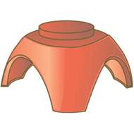 Porte Poincon 1 faitière 2 faitières arêtier VIEILLI BOURGOGNE 485XL