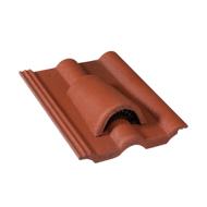 TUILE CHATIERE GRILLAGE DOUBLE ROMANE ROUGE VIEILLI