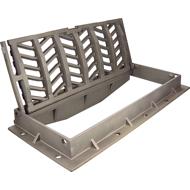 GRILLE FONTE PLATE PMR AQUAVA POUR AVALOIR D400 855X365-755X305