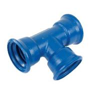 Té NATURAL® fonte GS express 3 emboîtures complet avec contrebrides, joints, boulons