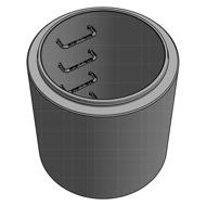 ELEMENT DROIT BETON EXACT Ø1000 H1200 AVEC ECHELONS