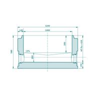 Cunette PERFECT Ø1000 HU43,5/H58,5cm 90° pour PVC Ø160 NF