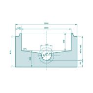 Cunette PERFECT Ø1000 HU48,5/H63,5cm 157° pour PVC Ø200 NF