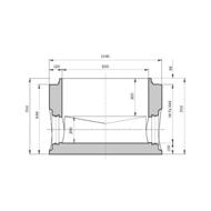 Cunette PERFECT Ø800 HU44,4/H54,4cm 90° pour PVC Ø160 CE