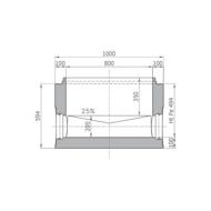 Cunette PERFECT Ø800 HU49,4/H59,4cm en croix pour PVC Ø200 CE