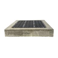 Tête CBF avec grille plate pour regard 60x60/72x72cm H.13cm
